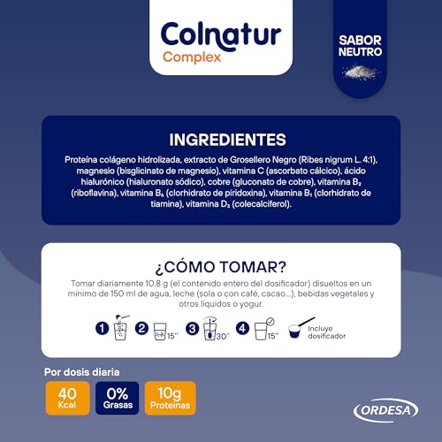 Thumbnail 4 de Colnatur Complex Neutro 324 g: colágeno con magnesio y vitamina C para músculos y articulaciones