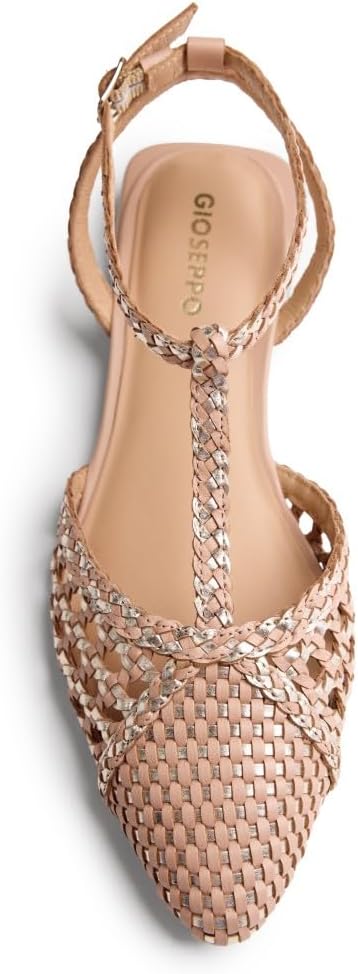 Detalle de GIOSEPPO Femme Jhelum Chaussure Baby — élégance tressée, cuir et confort pour petites pieds