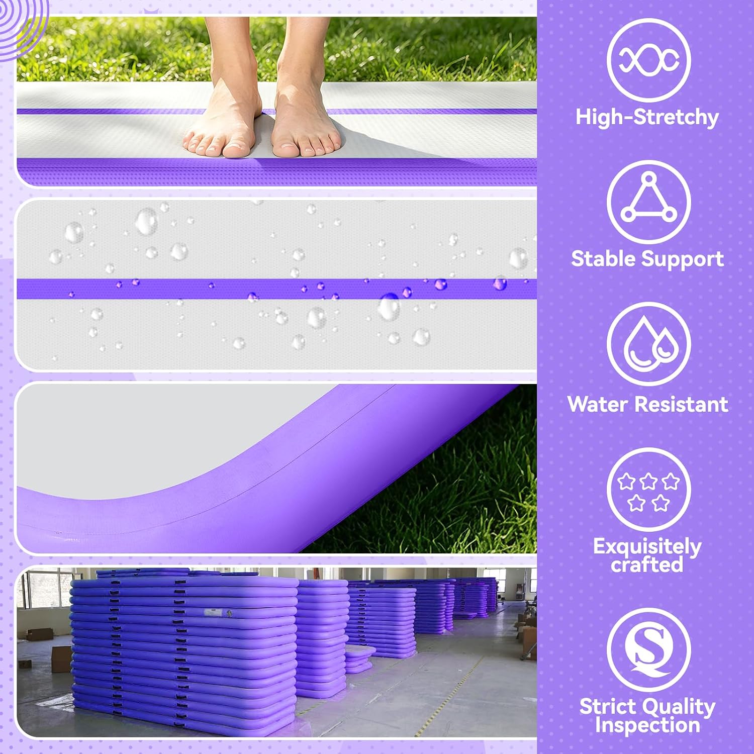 Detalle de FBSPORT Inflatable Gymnastics Mat 500D