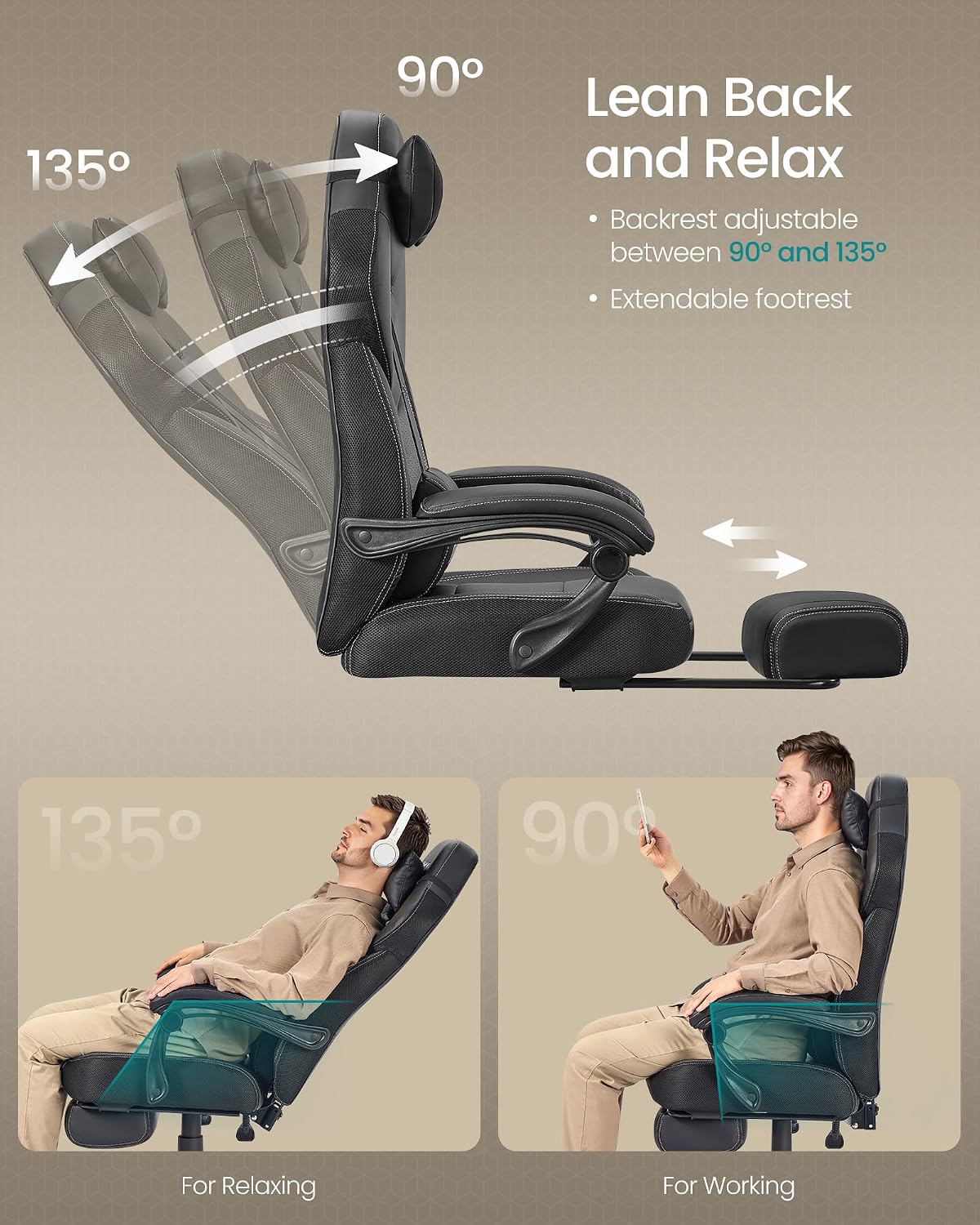 Thumbnail 6 de SONGMICS Gaming Chair OBG077B11