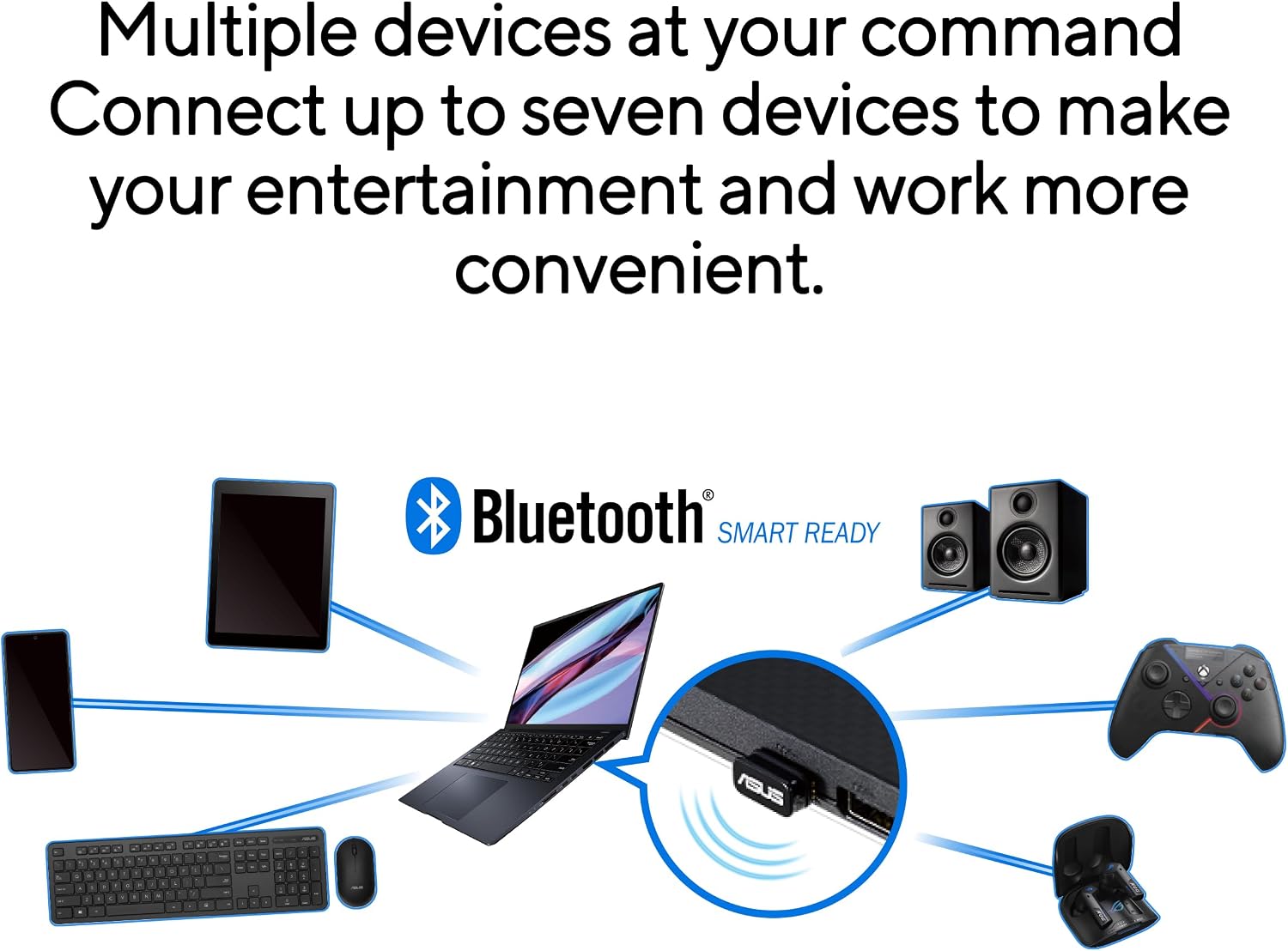 Detalle 2 de Bluetooth 5.4 Dongle Adapter ASUS USB-BT540