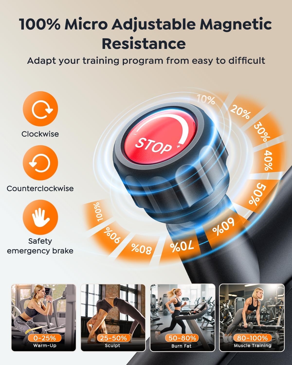 Detalle 2 de Burever Exercise Bike with LED Display