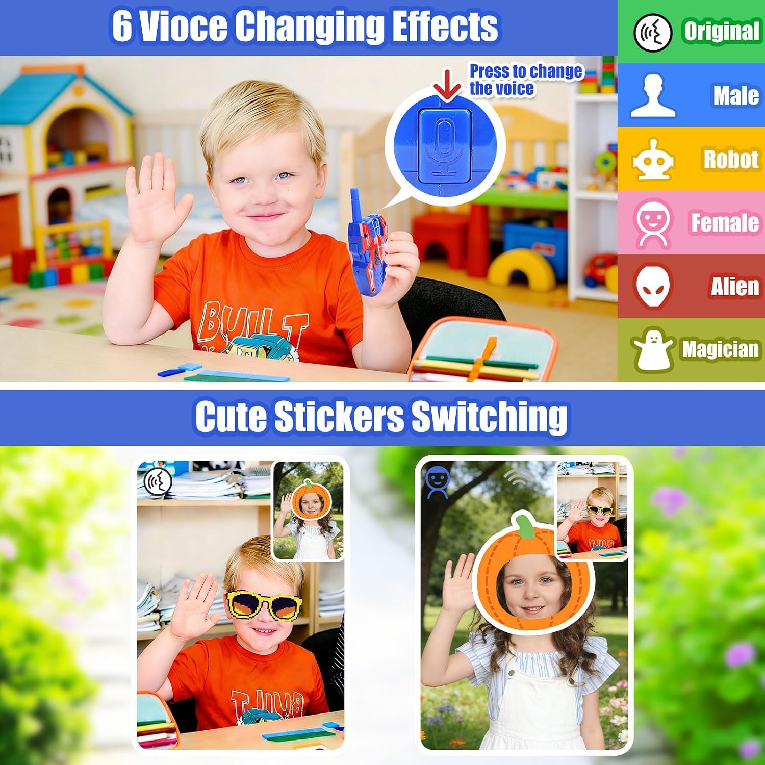 Detalle de Spider Video Walkie Talkies for Kids with Screen