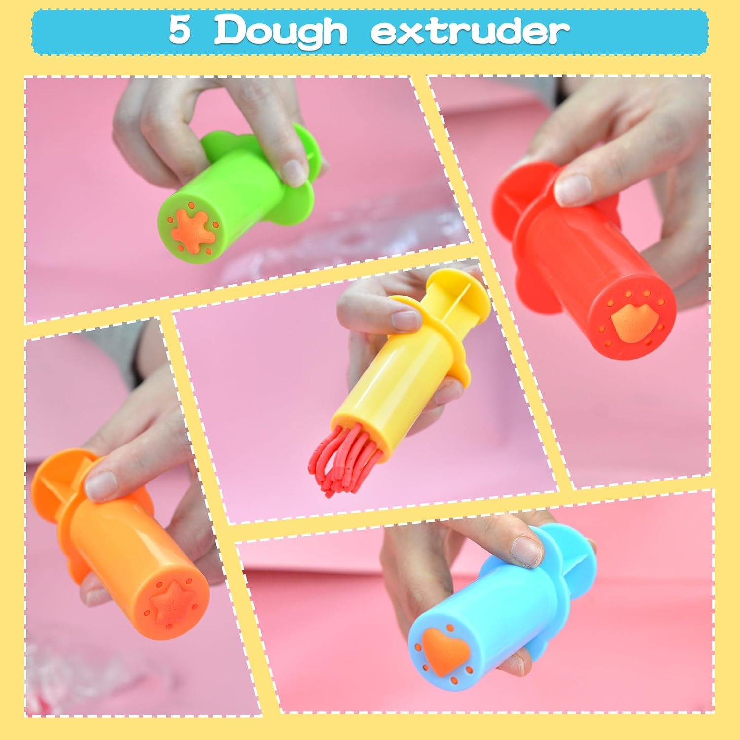 Detalle de LCY WEDSHI nt1111113 Dough Tool Set, 15-Piece Plastic Tools for Kids