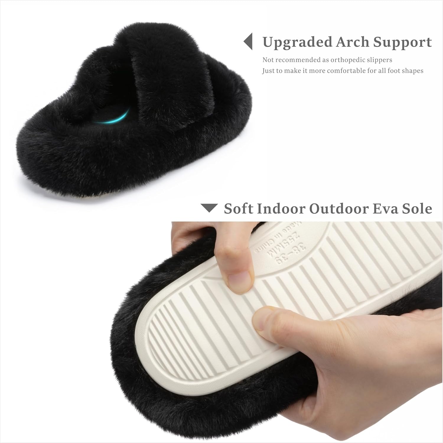 Thumbnail 3 de Chantomoo Women's Blue Memory Foam Slippers US 12