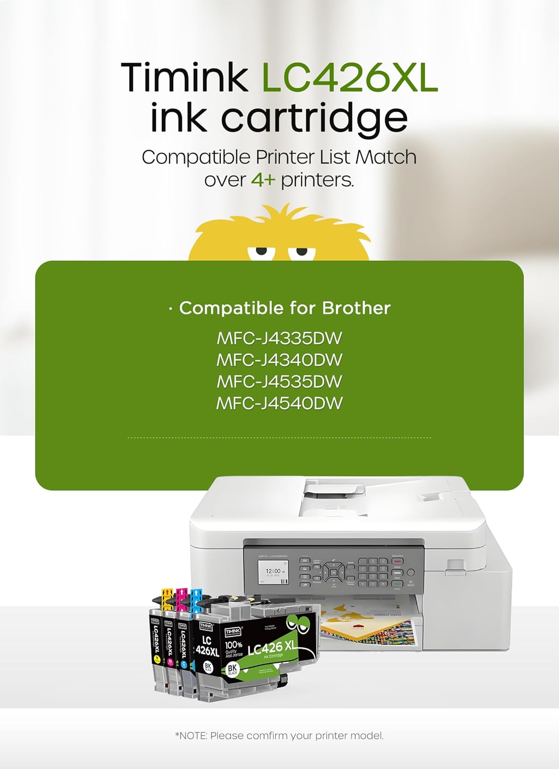 Thumbnail 2 de Timink LC426XL LC426 Ink Cartridges Replacement for Brother LC-426 (4 Pack) – XL, with Chip