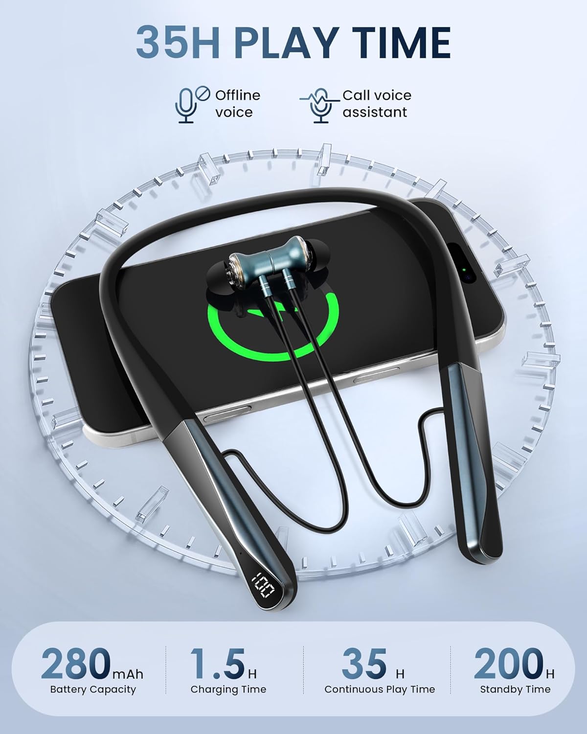 Thumbnail 1 de Nsyee A18 V5.4 Neckband Bluetooth Earphones review
