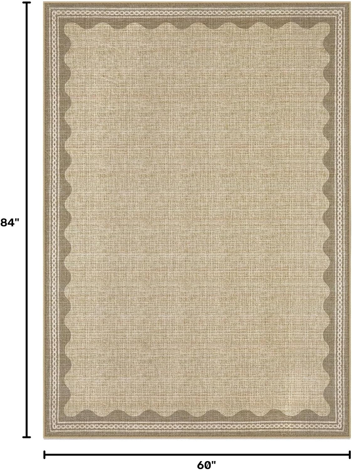 Detalle 2 de CAREMEE 5x7 Washable Rug Cream