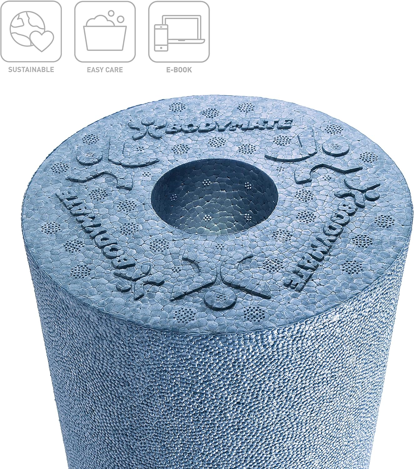 Thumbnail 1 de BODYMATE Foam Roller Standard medio-durо con eBook incluso, 45 cm x 15 cm