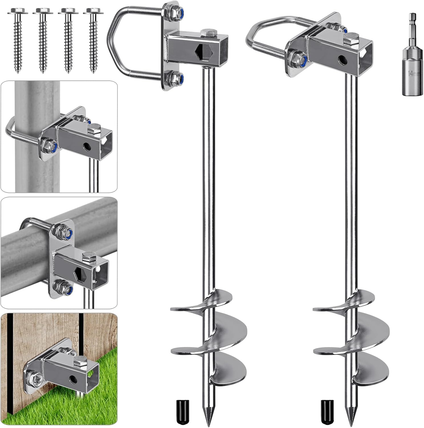 Insaga Bodenanker / Erdanker 61 cm Heavy-Duty mit fester Schlaufe – zum Ein- bzw. Festschrauben