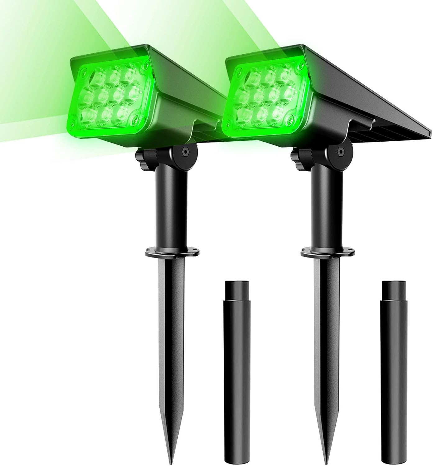 Detalle de NATPOW solar spotlights 2000mAh
