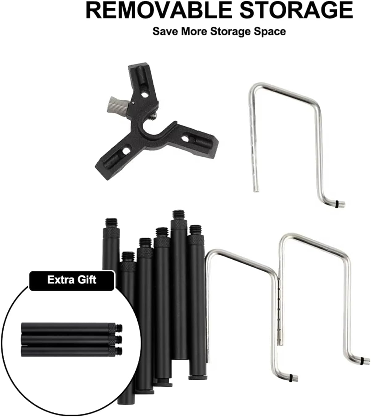Detalle de Fire-Maple Oar Camping Adjustable Gas Stove Stand – Detachable Tripod for Outdoor Cooking