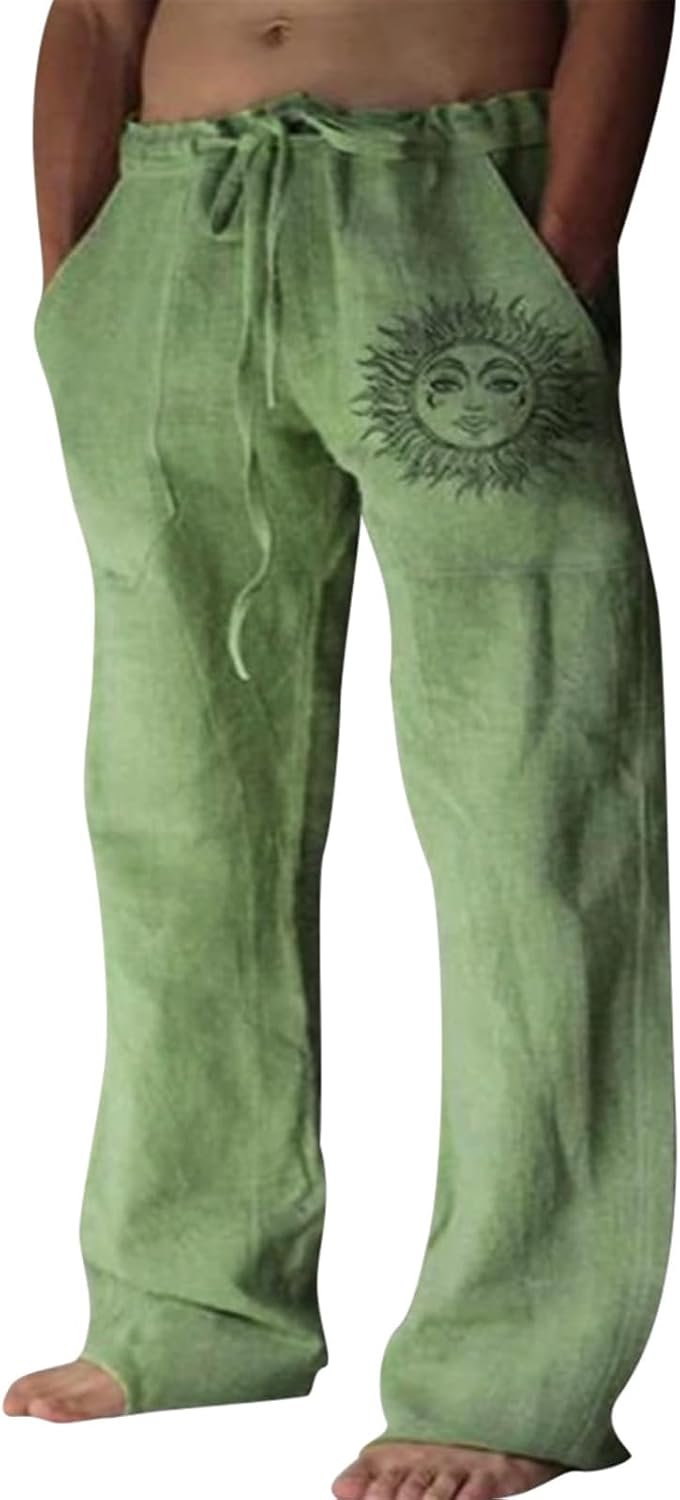 Detalle de Puimentiua Leinenhose Herren 2 Taschen S-3XL