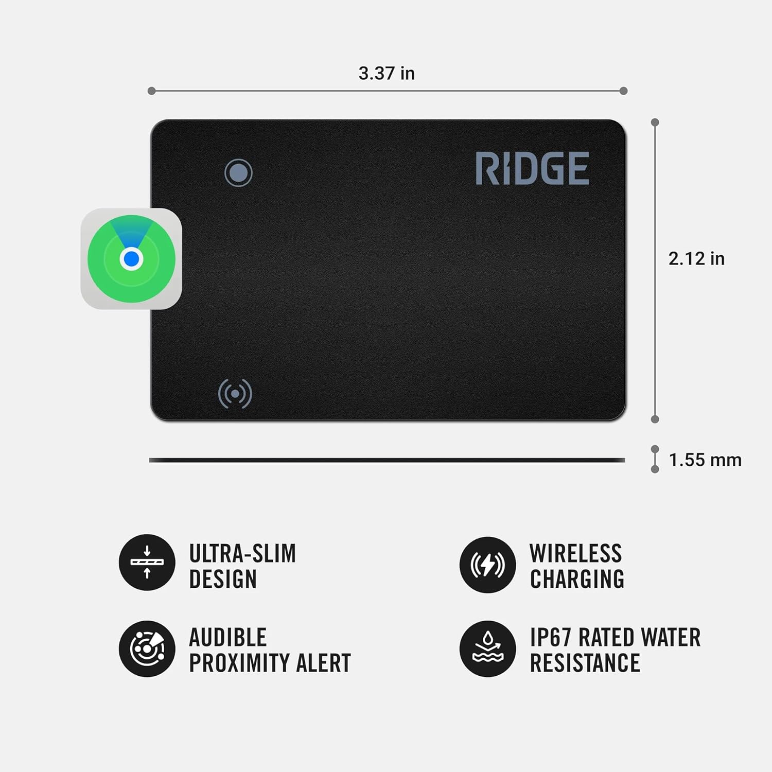 Detalle 2 de Ridge Wallet Tracker Card 300ft range