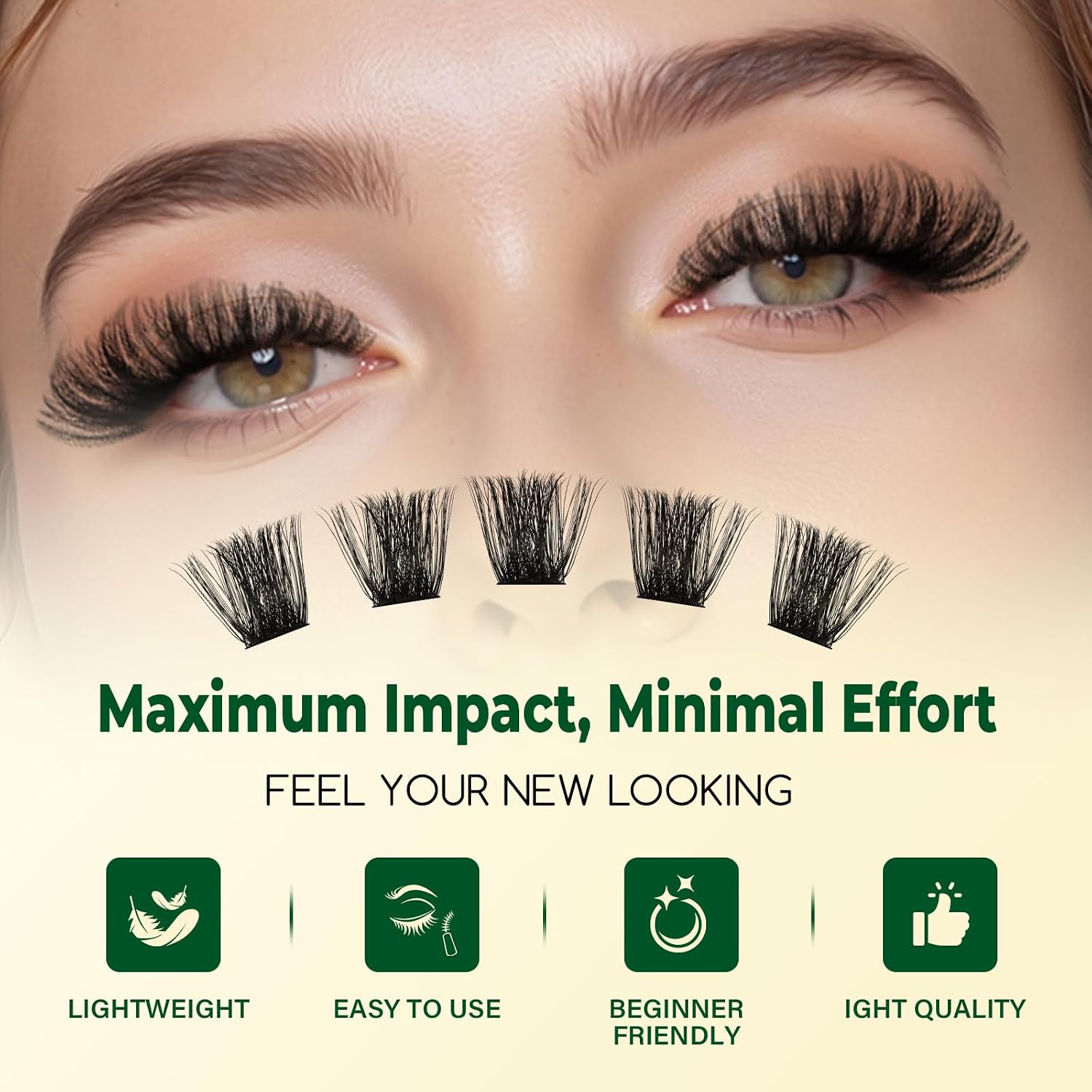Thumbnail 4 de KEYYOU Lash Clusters Kit 182pcs 200D D Curl