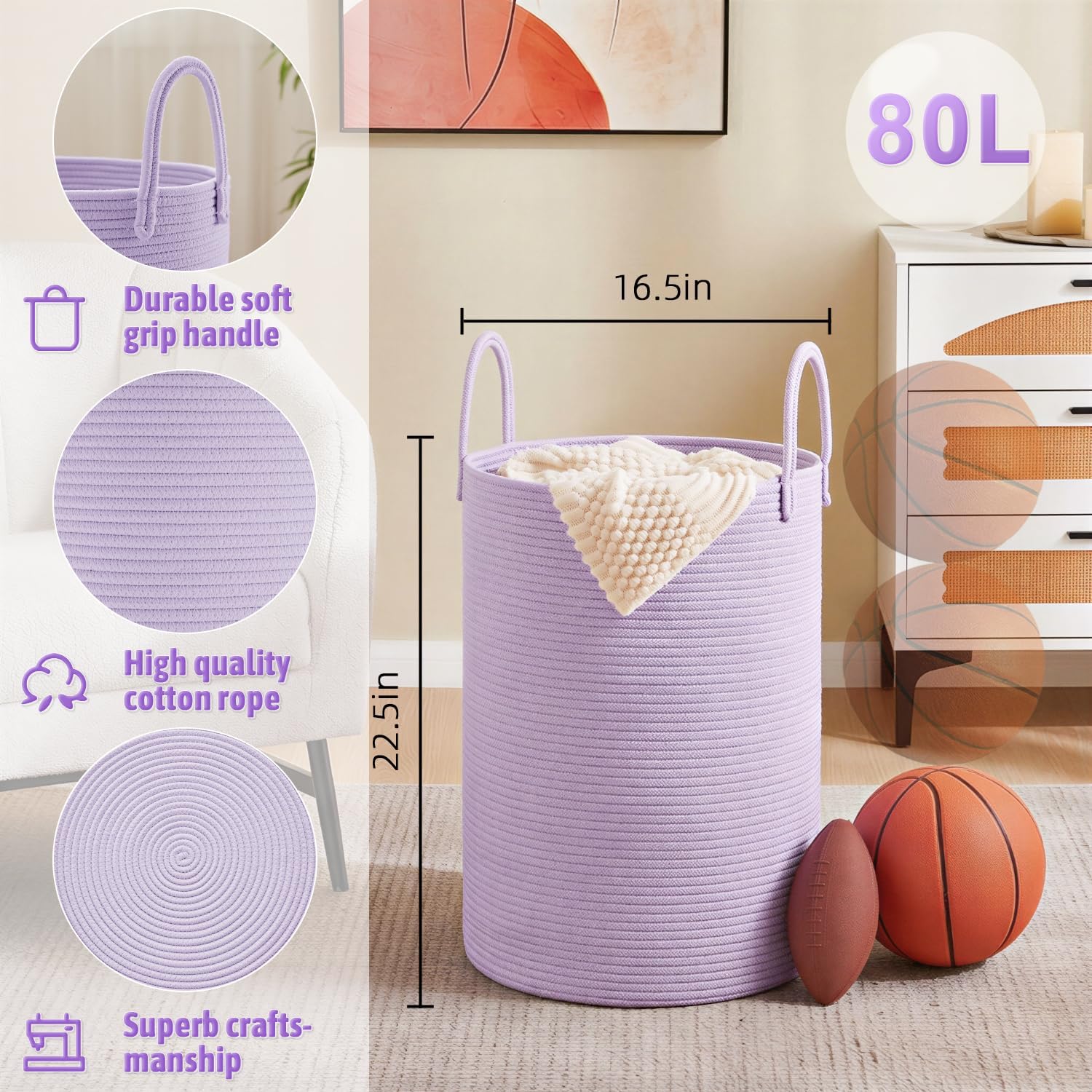 Thumbnail 5 de Artfeel Laundry Basket 80L