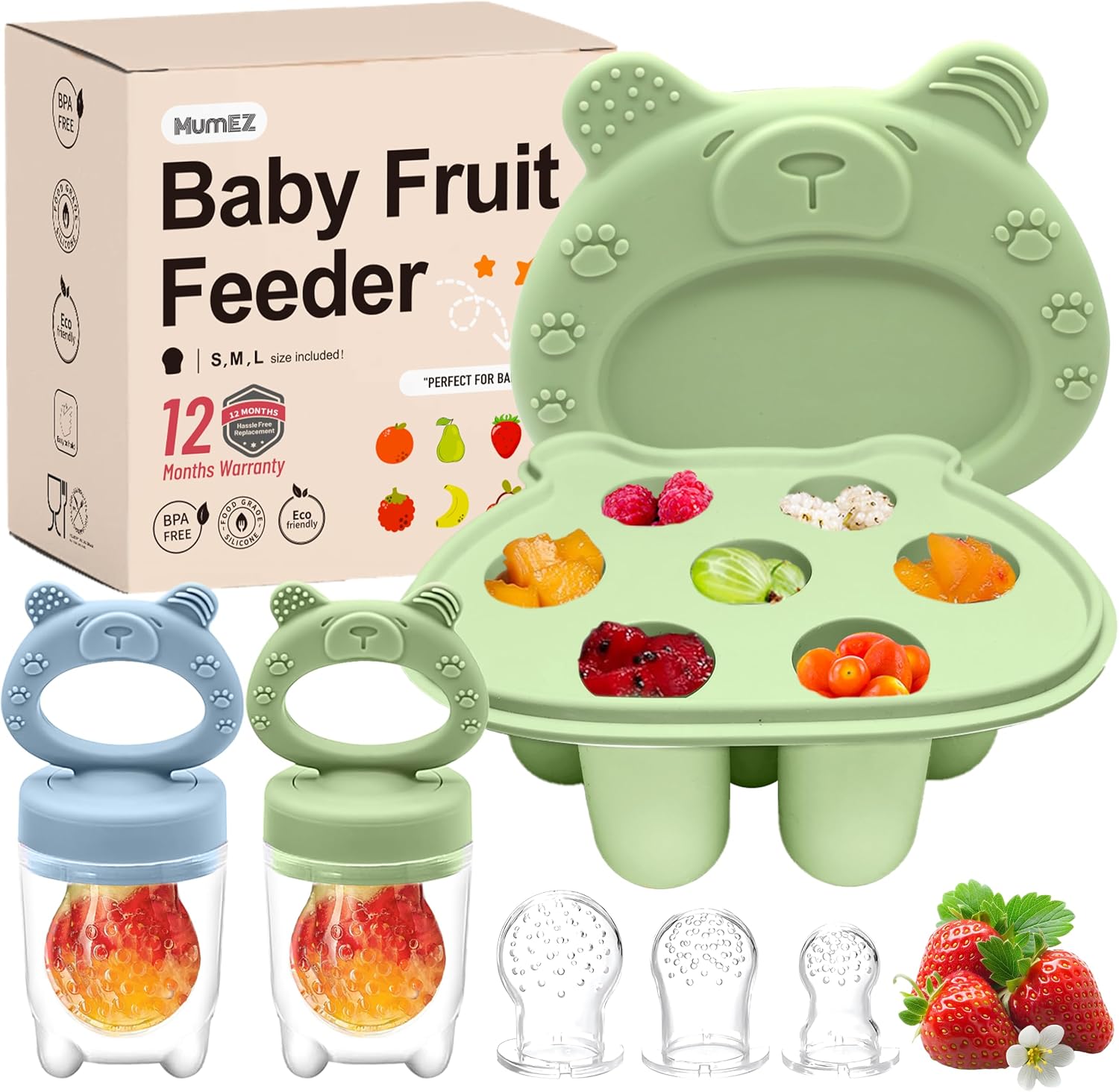 Detalle de MumEZ Baby Fruit Feeder Set