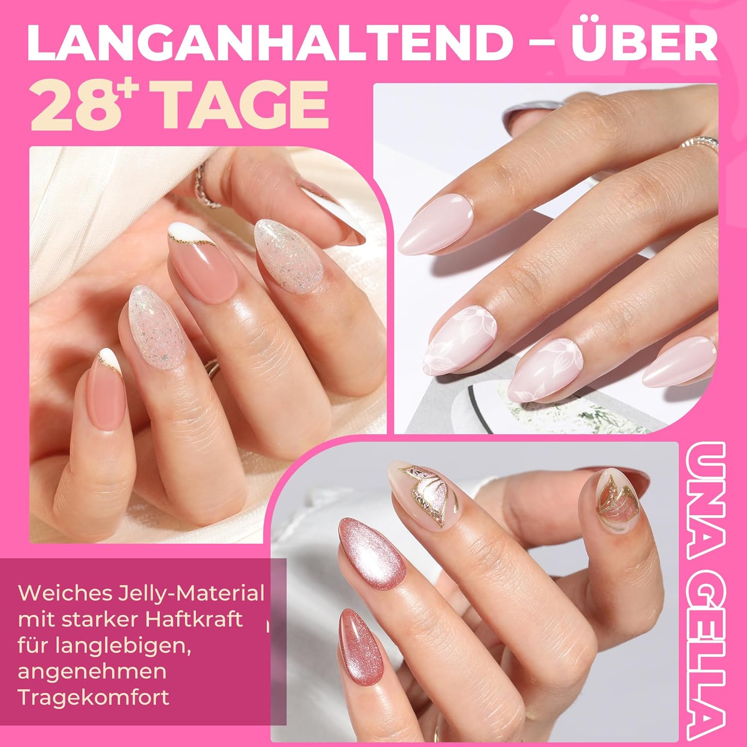 Thumbnail 2 de UNA GELLA Mandel-Nageltips, 504 Stück ⚙