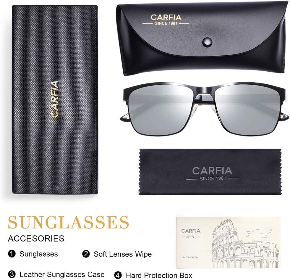 Detalle 2 de CARFIA Polarisierte Herren-Sonnenbrille UV 400