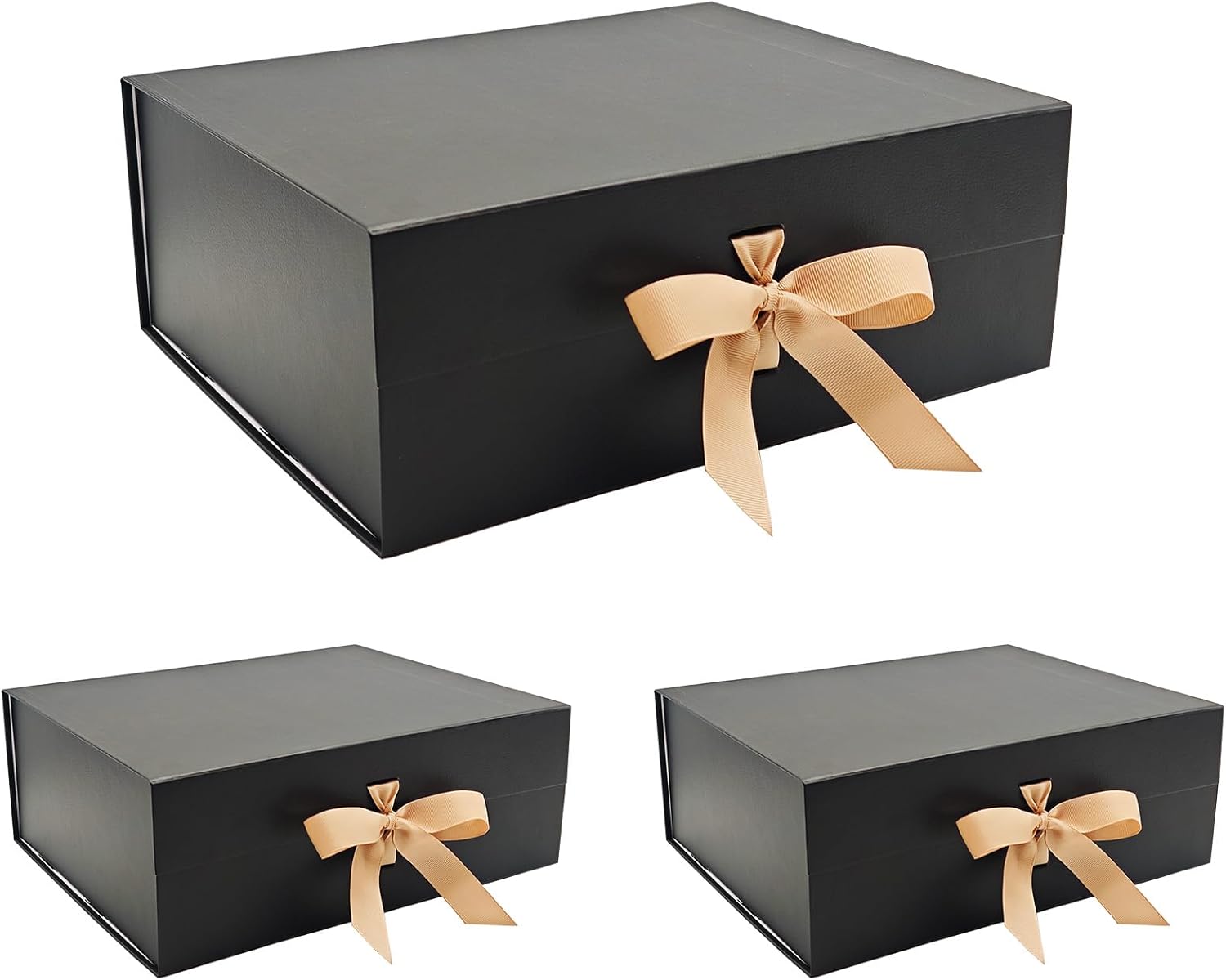 Thumbnail 6 de Tekhoho Black Large Gift Box 33.5x27x12.5 cm – Premium Magnetic Lid Gift Box with Plaid Lining
