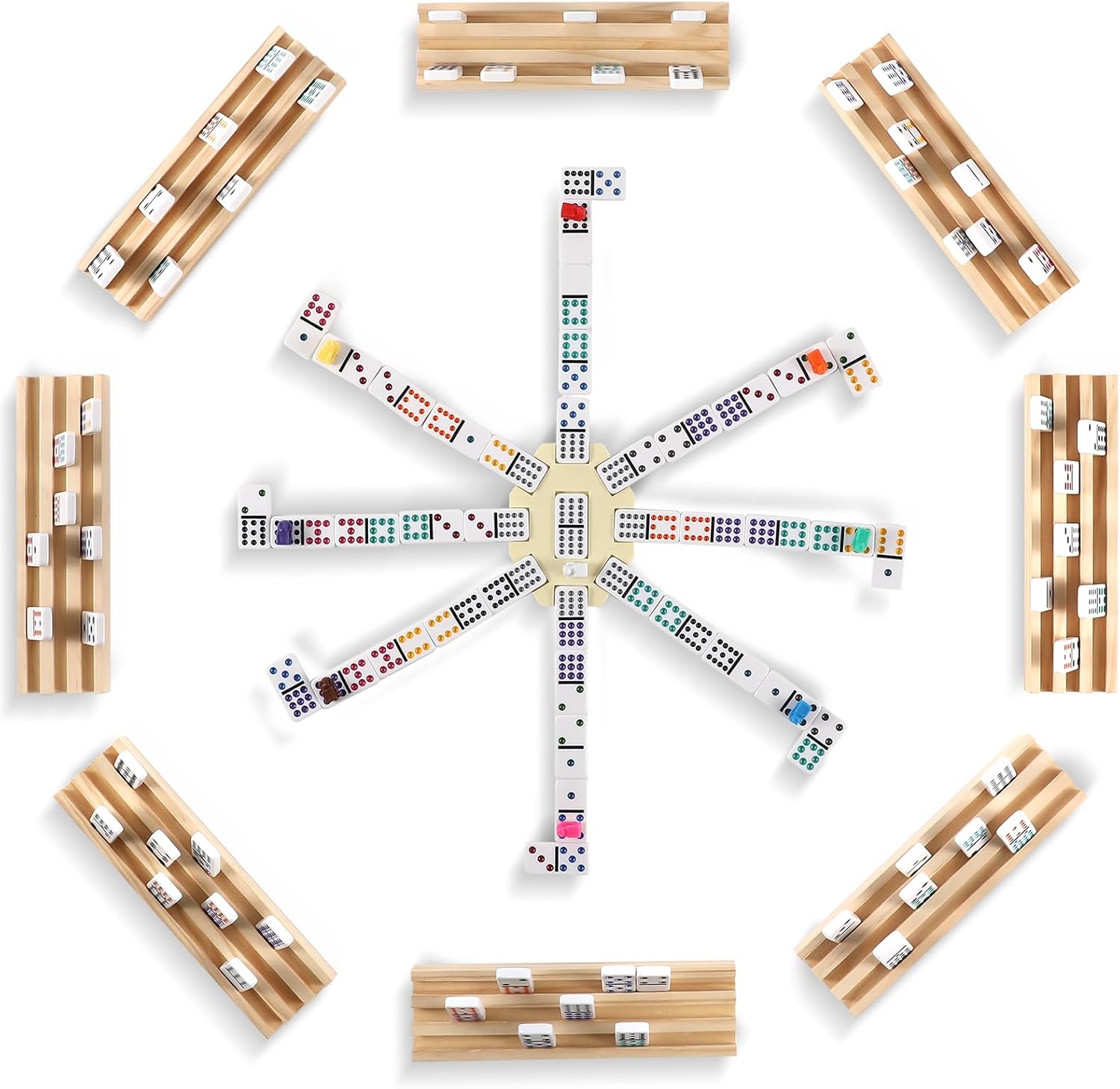 Detalle de Mexican Train Dominoes Set, Double 12