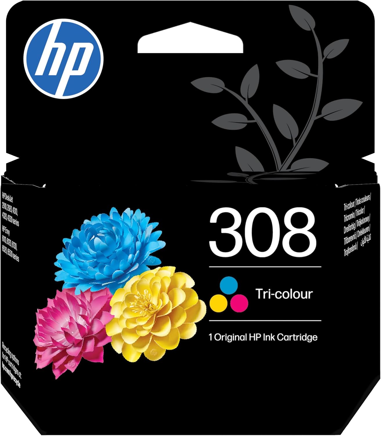 HP 308 Tri‑color Cartuccia Originale 120 pagine (7FP20UE) per stampanti HP Envy e DeskJet