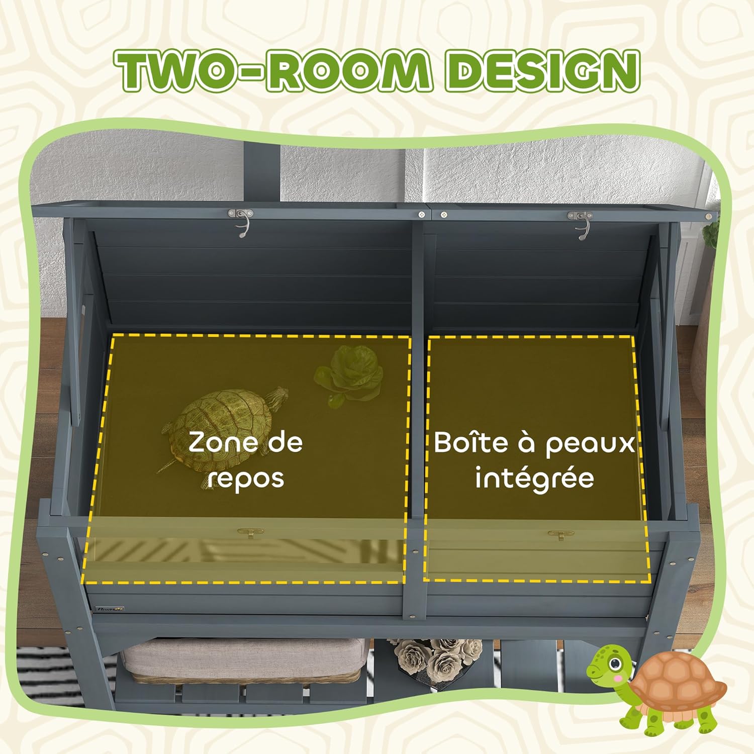 Thumbnail 2 de PawHut enclos tortues 103 x 84 x 51 cm