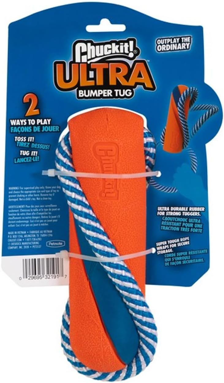 Detalle 2 de Chuckit! Ultra Bumper Tug – hundleksak i gummi och rep för dragkamp och apport