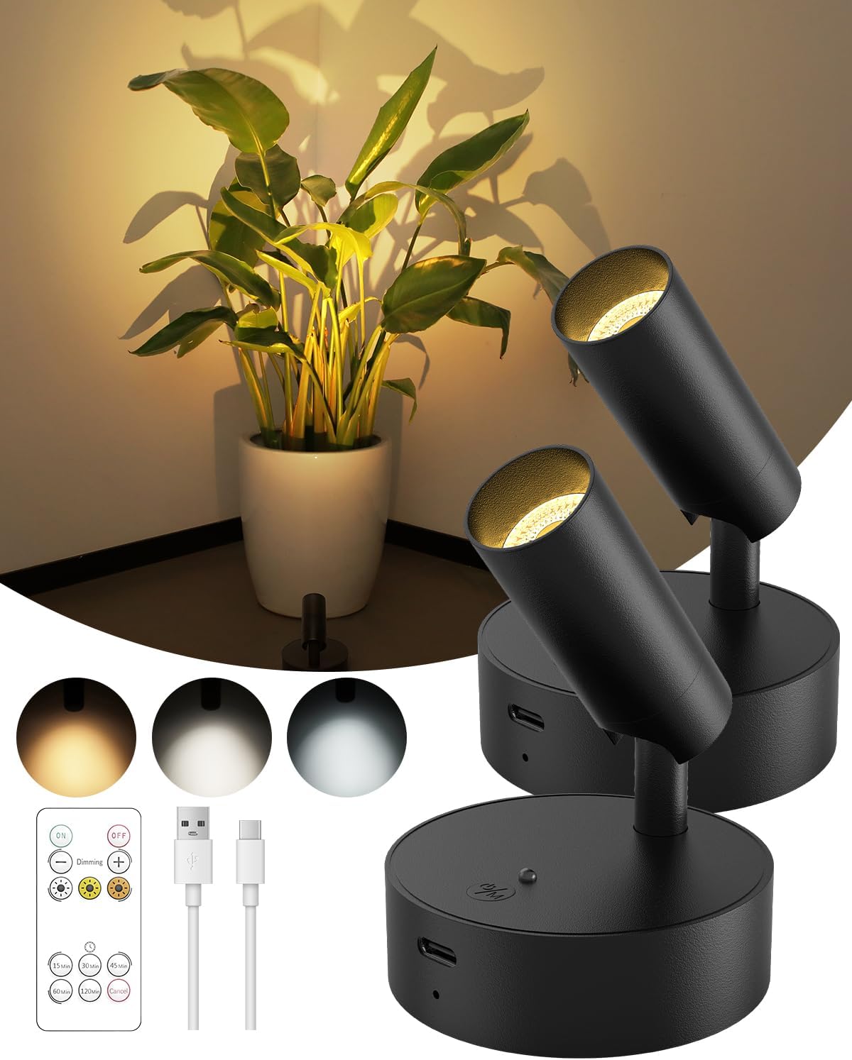 Detalle de GOODEA Kabelloses Spotlight 3000 mAh