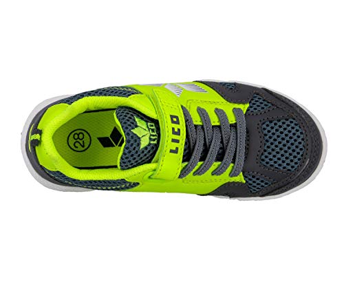 Detalle de Lico Sport VS Unisex Hallenturnschuh – Anthrazit/Lemon, Größe 34 EU
