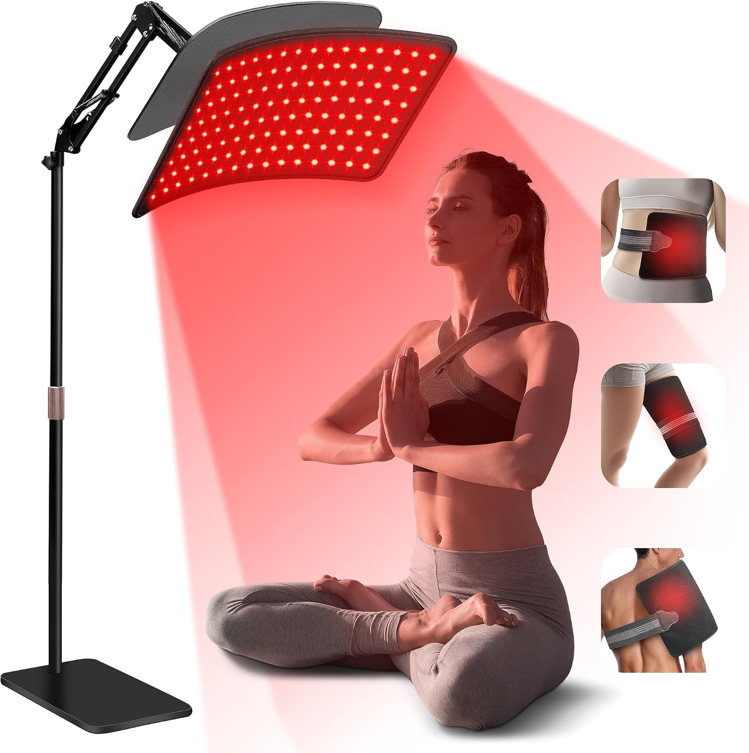 Detalle de INTEO 2-in-1 Red Light Therapy Lamp for Body and Face (660nm/850nm) with Detachable Design