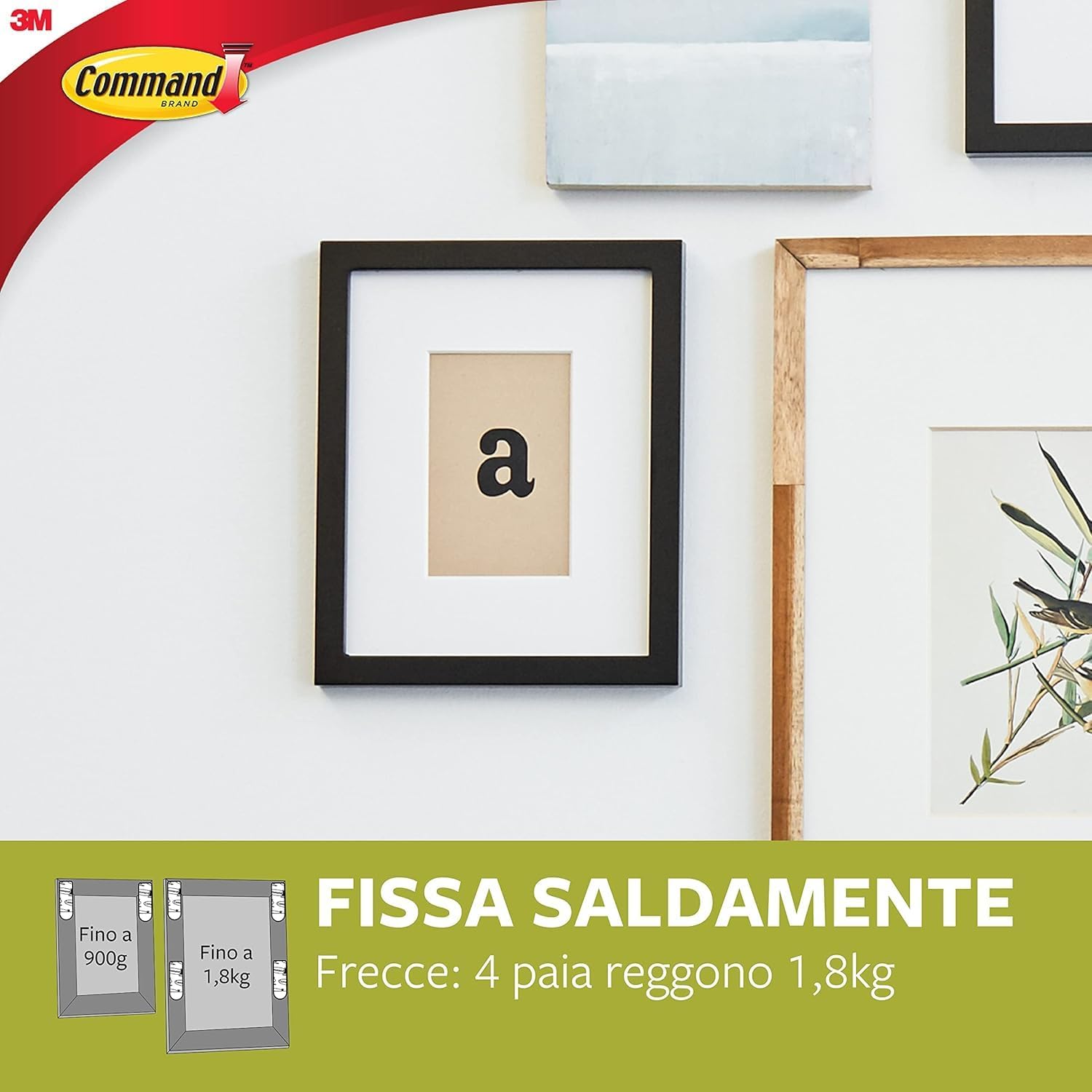 Thumbnail 4 de Command Strisce Appendiquadri Adesive Piccole Bianche – Confezione da 8 Coppie, Tenuta fino a 2 kg