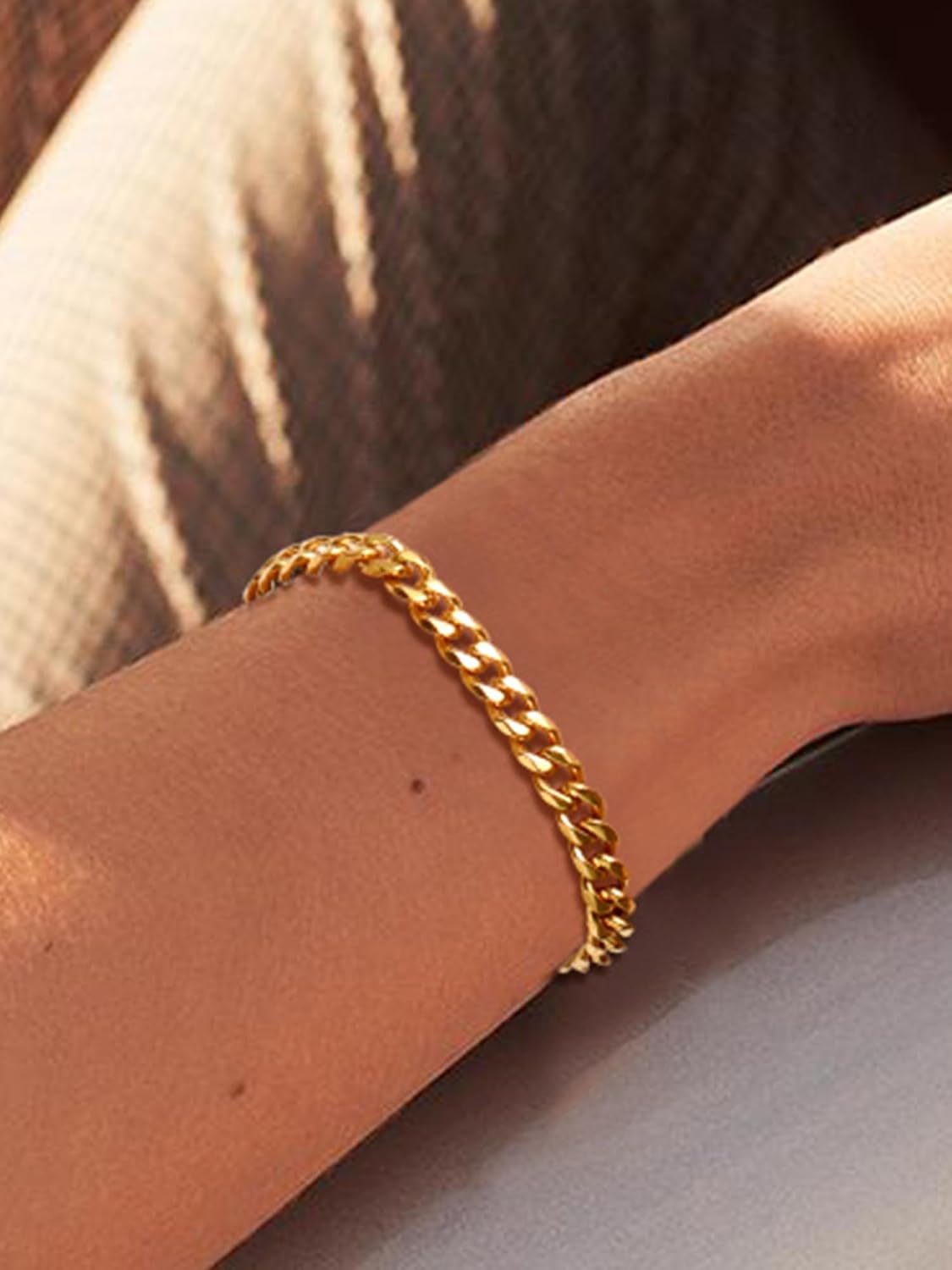 Detalle 2 de PROSTEEL Bracciale da Uomo a Catena Cubana Robusta: stile robusto e discreto
