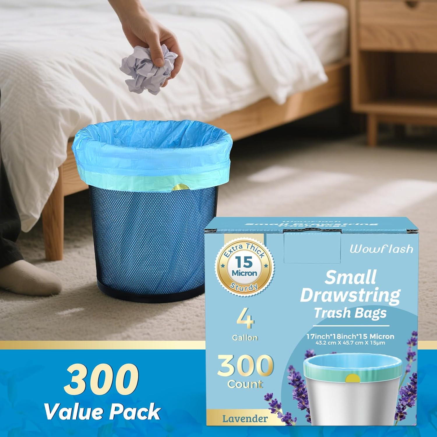 Thumbnail 6 de Drawstring Trash Bags 300 Count Lavender 🗑