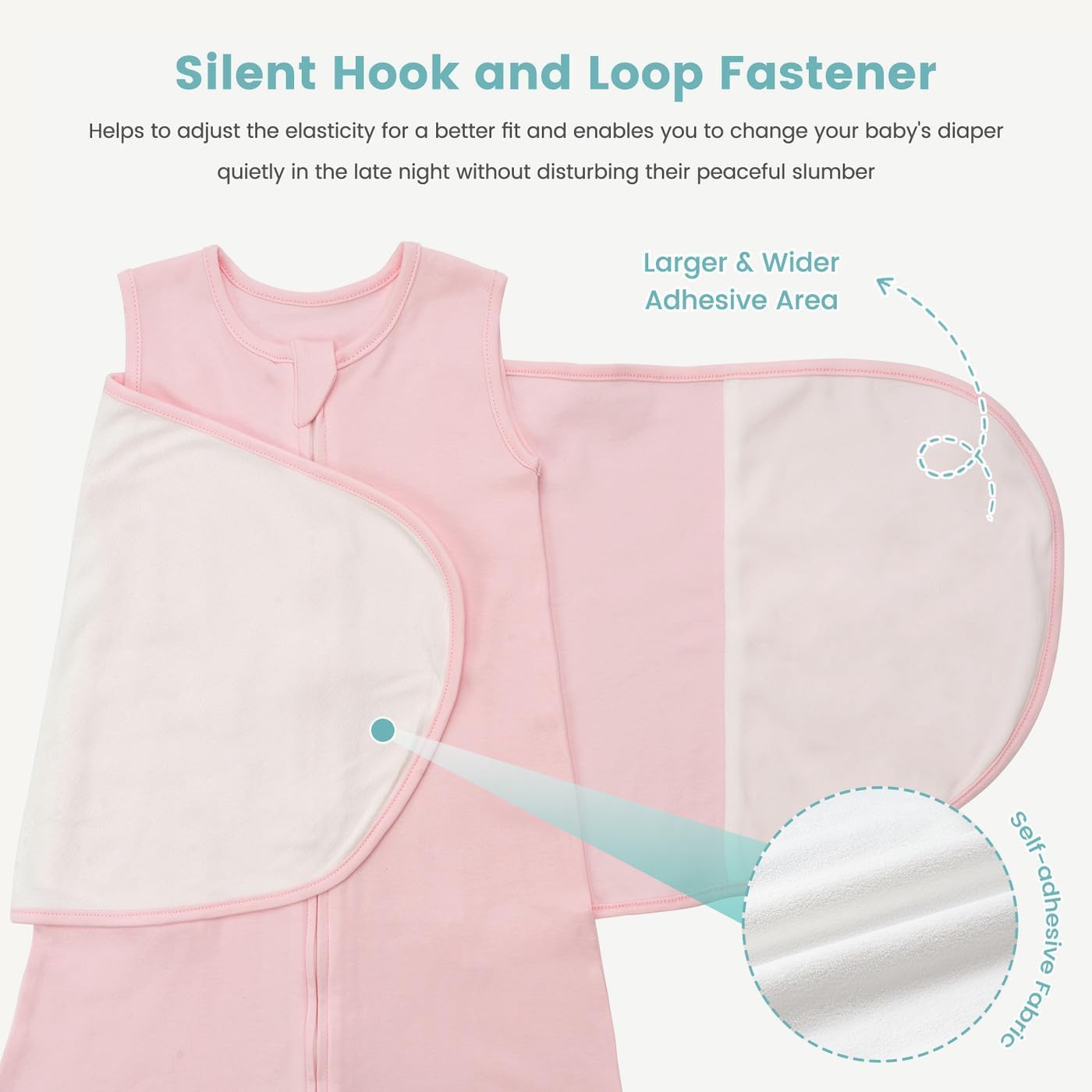 Detalle 2 de LILBESTIE Baby Sleeping Swaddle Bag 1.0 Tog 3-in-1: A Thoughtful 0–12 Month Swaddle for Peaceful Nights