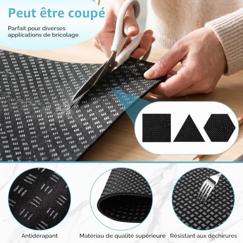 Thumbnail 2 de TranRantic Tapis Anti Vibrations 60 x 60 cm pour Machine à Laver (Noir) – stabilité et protection du sol