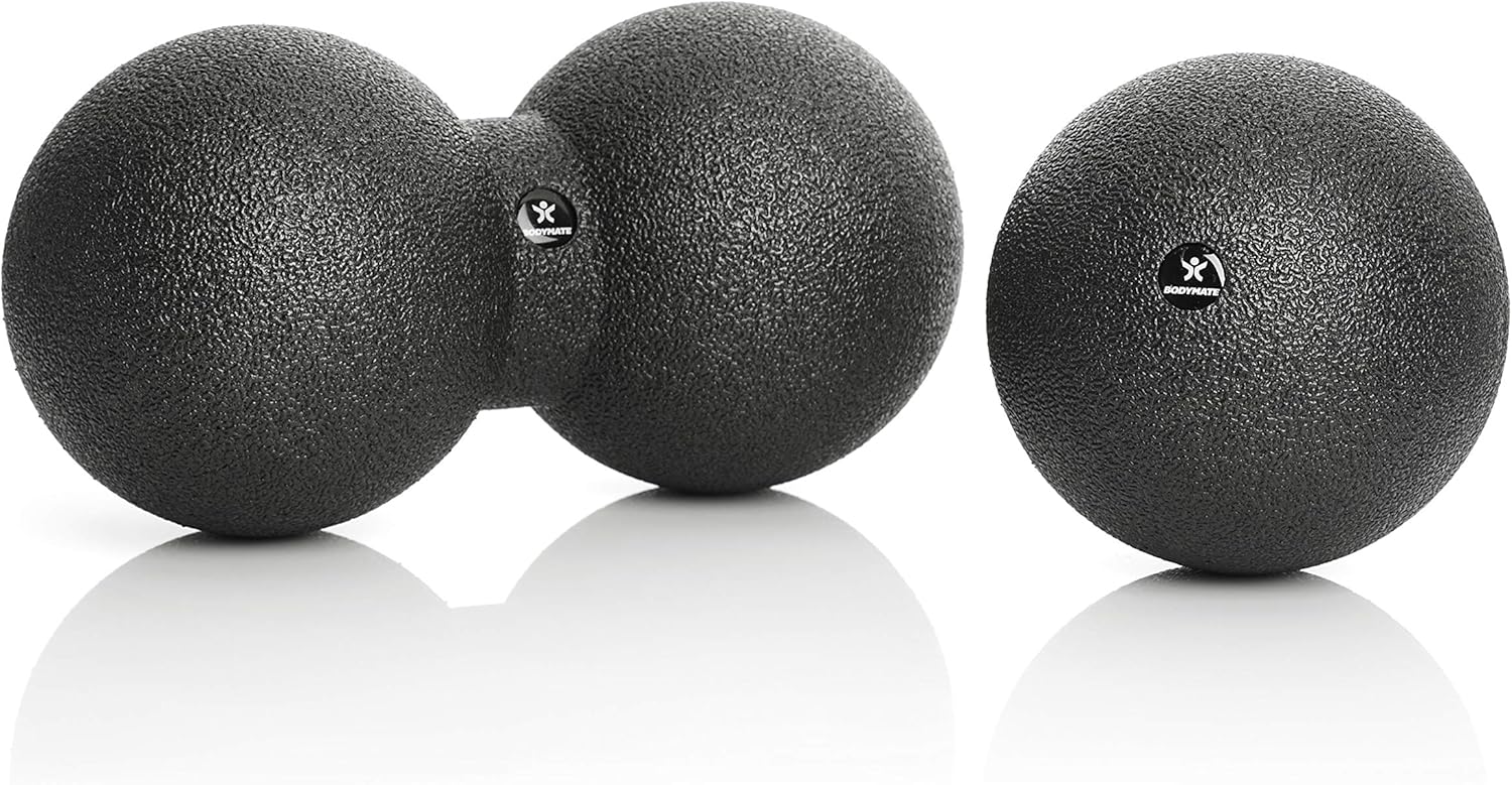 Thumbnail 5 de BODYMATE Faszien-DUO-Ball Schwarz – Selbstmassage-Ball fürs Faszientraining (8 cm / 16 cm)