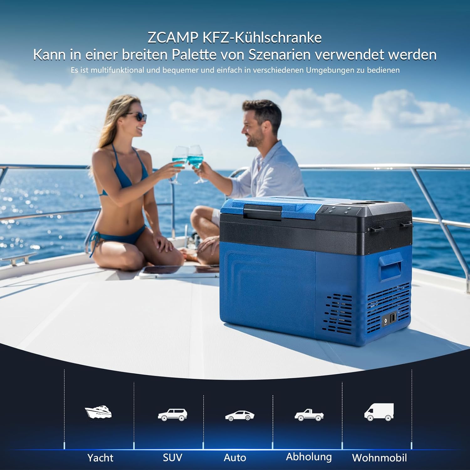 Thumbnail 6 de zcamp WT25 24L Kompressor Kühlbox – Tragbare Kühl- und Gefrierbox für 12/24V (bis -20 °C)