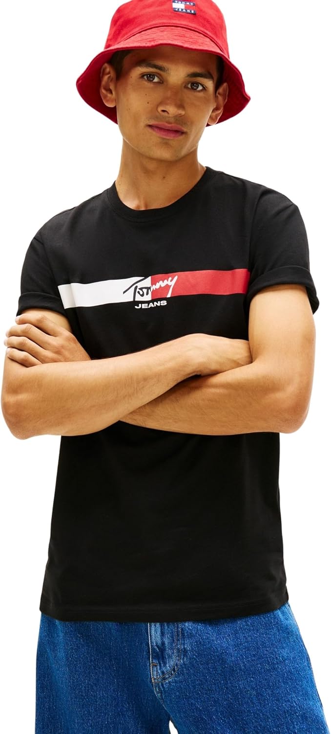 Thumbnail 6 de Tommy Jeans Herren TJM Reg Signature Stripe T EXT S/S T-Shirt (1er Pack) – Basics mit Logo