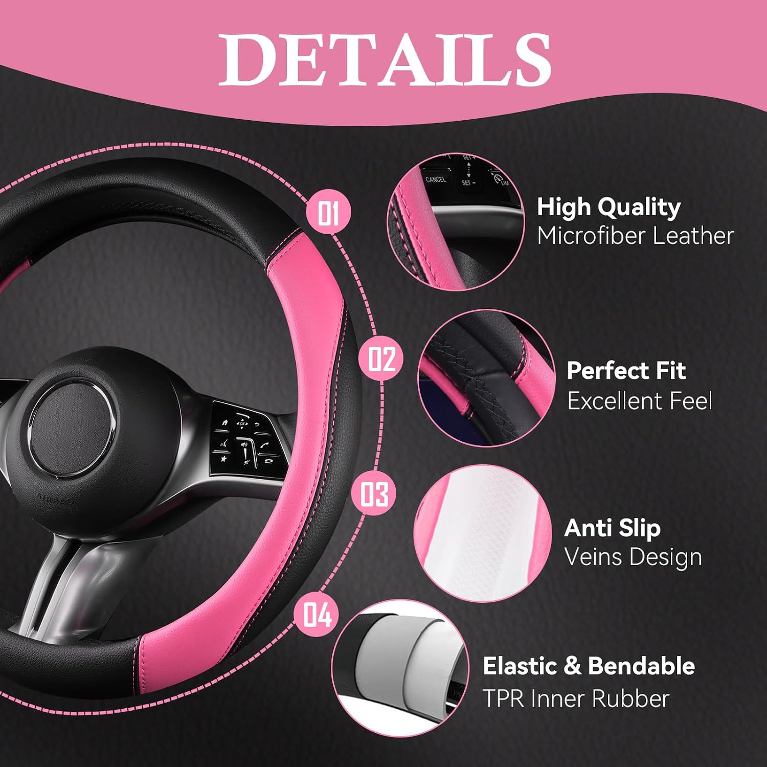 Thumbnail 3 de CAR PASS Faux Leather Wheel Cover & Mats 14.5–15