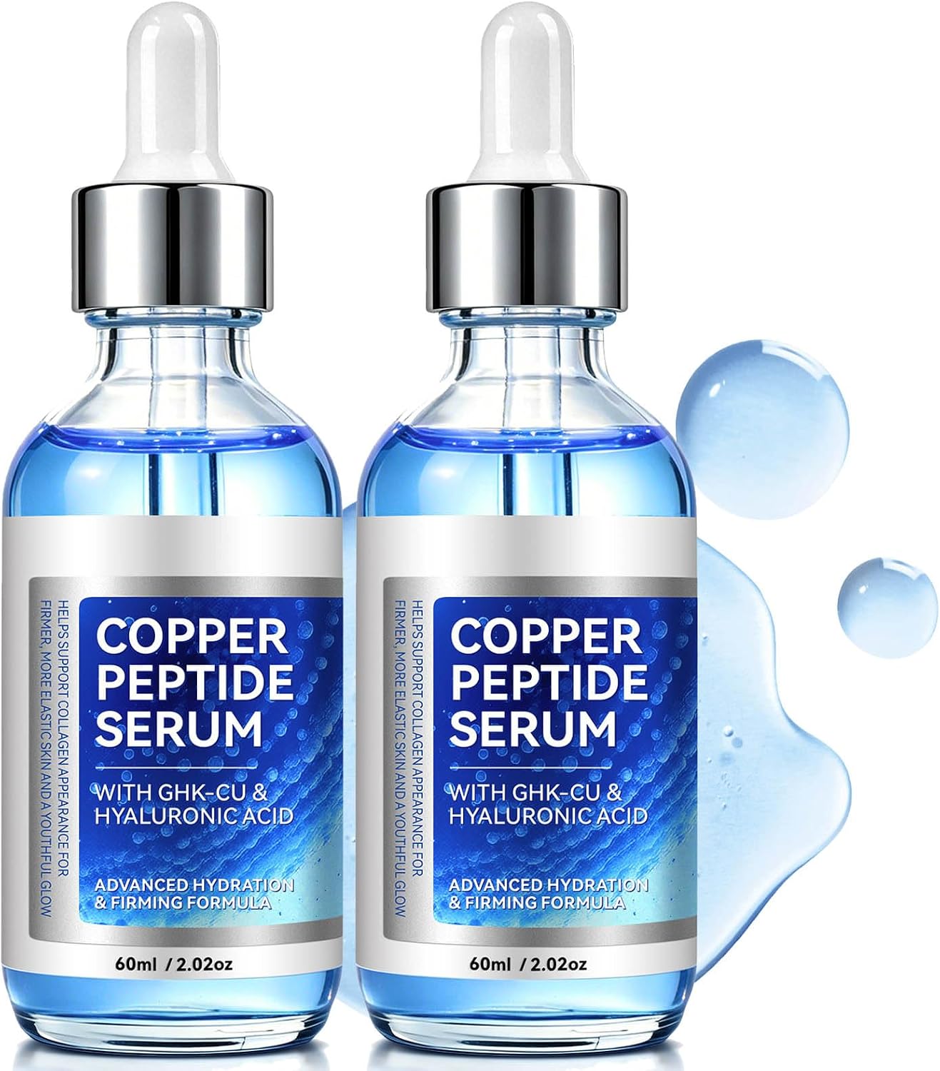 Detalle de FUBAOLIN kopparpeptidserum för ansiktet med GHK-Cu och hyaluronsyra, 2-pack