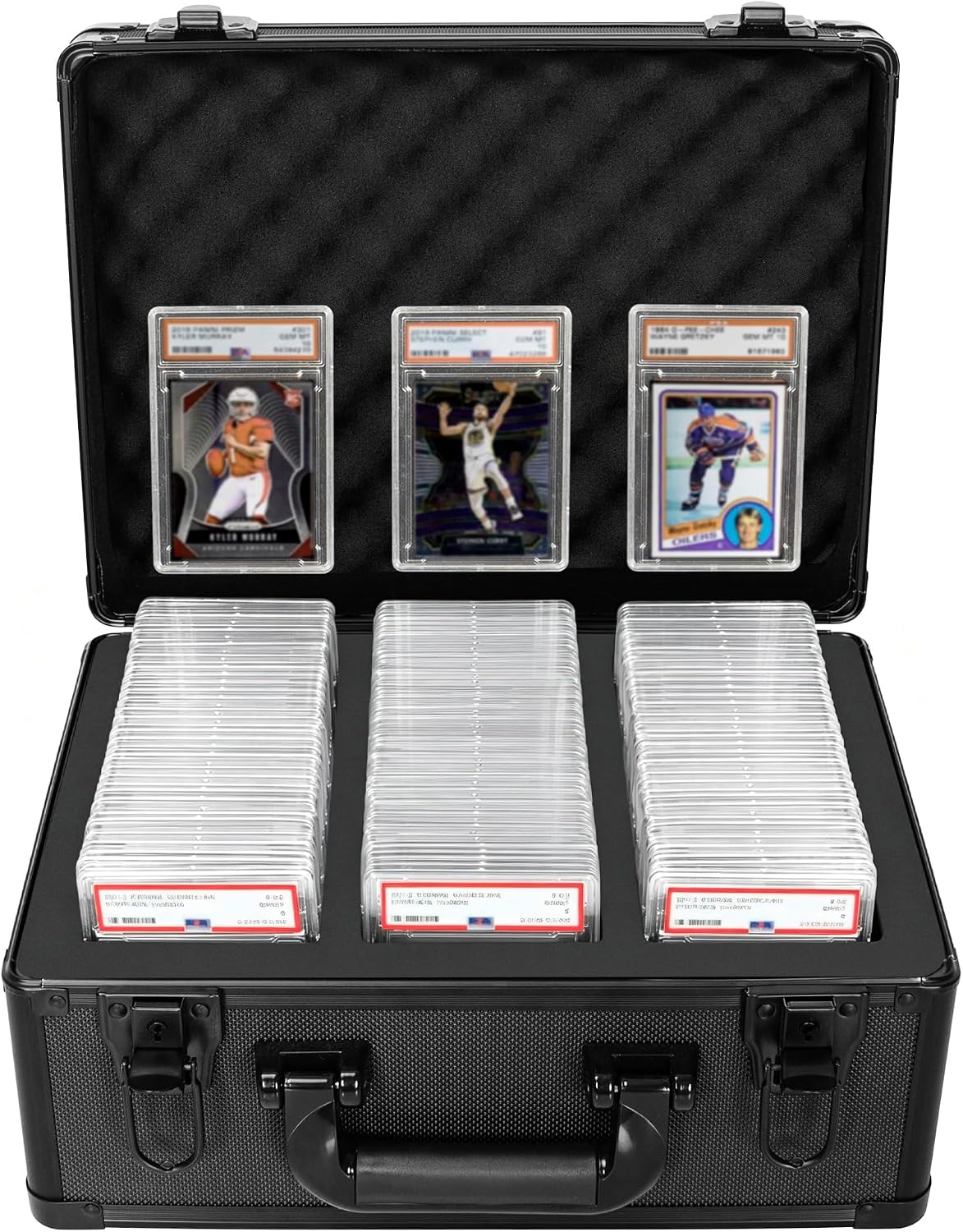 Detalle de OUUTMEE Graded Card Case - Aluminum Alloy Storage Box for 100 Card Slabs (PSA, CSG, BGS)