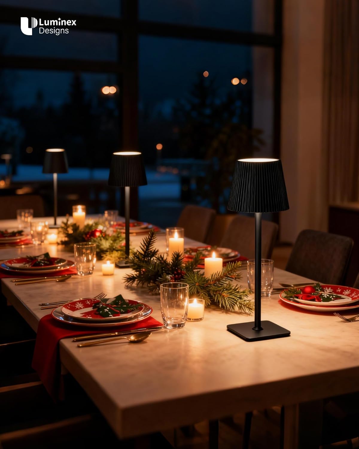 Detalle de LuminexDesigns Lámpara de Mesa LED recargable 5200 mAh