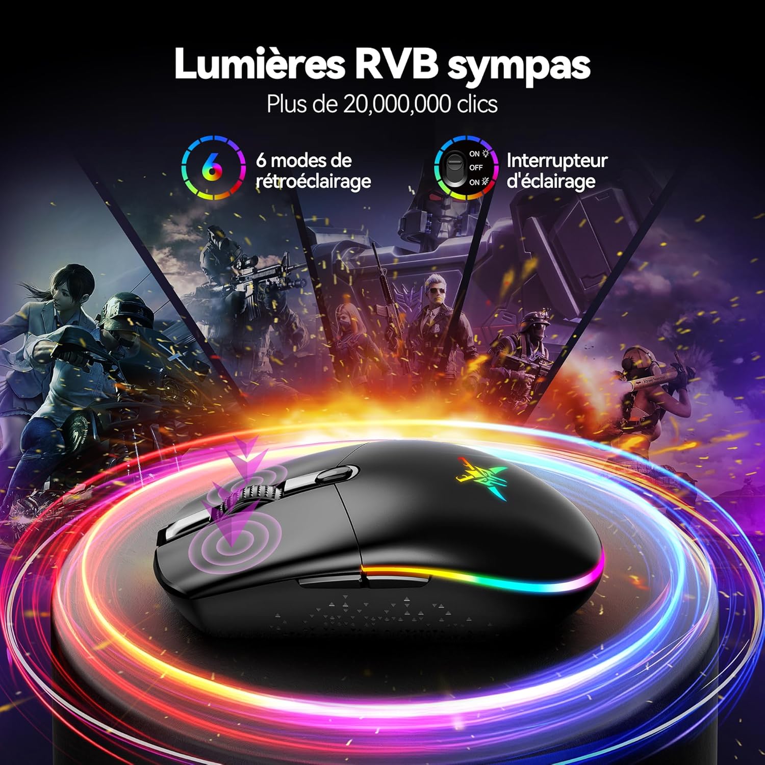 Thumbnail 5 de TECKNET Souris gamer 8000 DPI 🖱