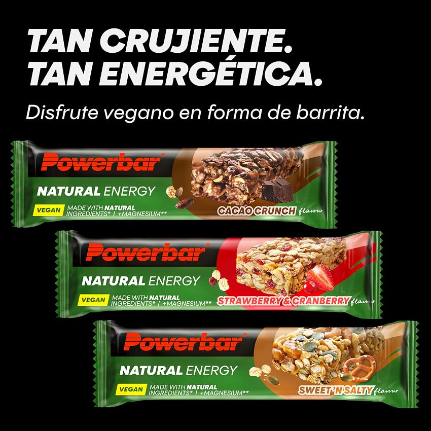 Detalle de Powerbar Natural Energy Cereal 🍓🫙 Strawberry & Cranberry 18x40g