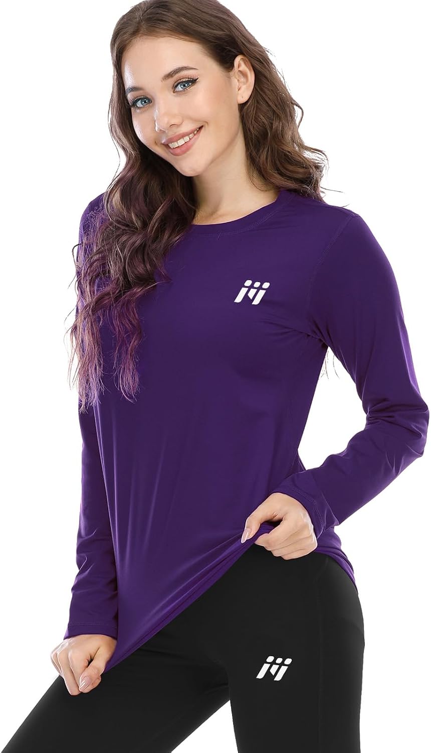 Detalle 2 de MEETWEE Maglia Termica Donna a Manica Lunga: Base layer leggera e calda per sport e tempo freddo