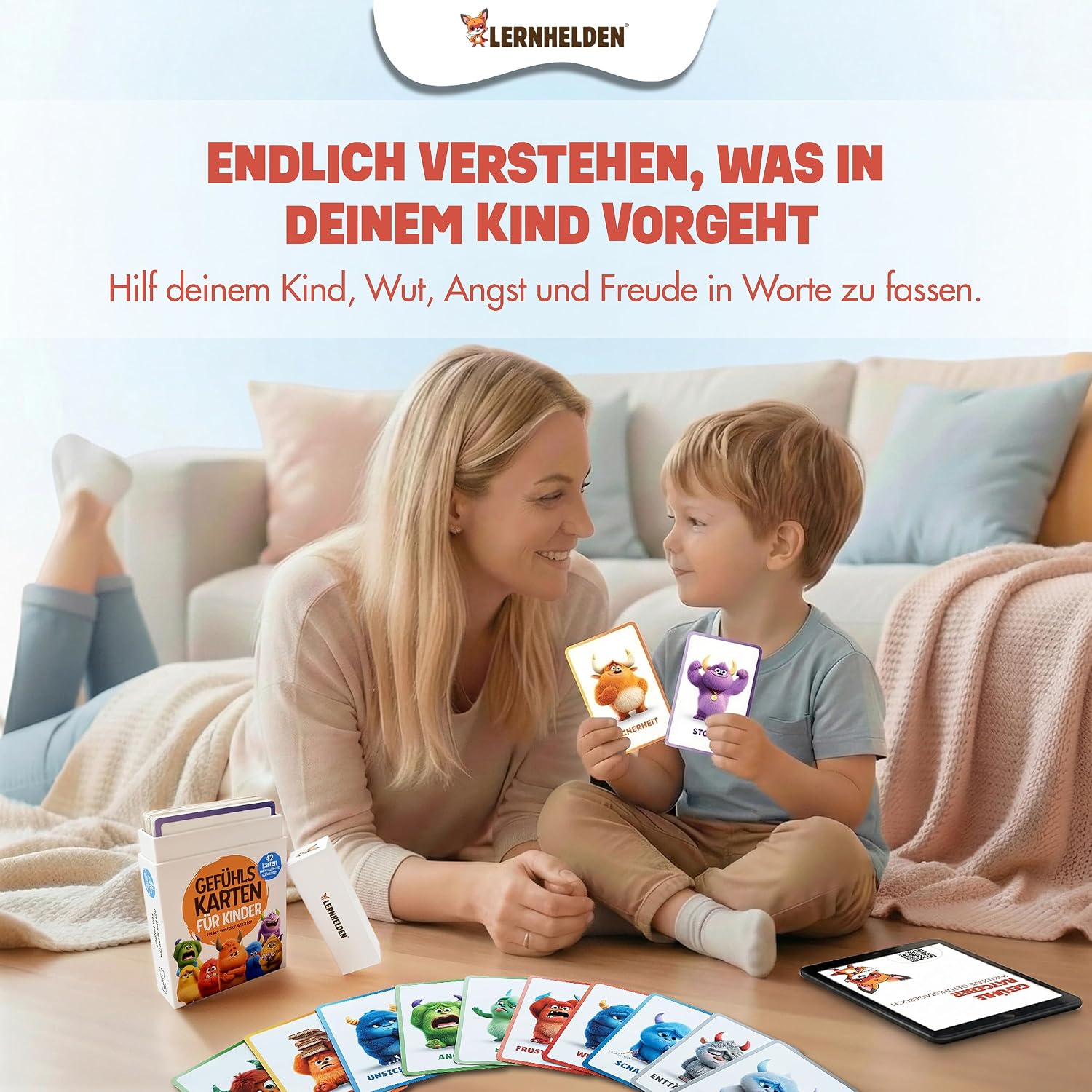 Detalle 2 de 42 Gefühlskarten für Kinder für Emotionsspiel