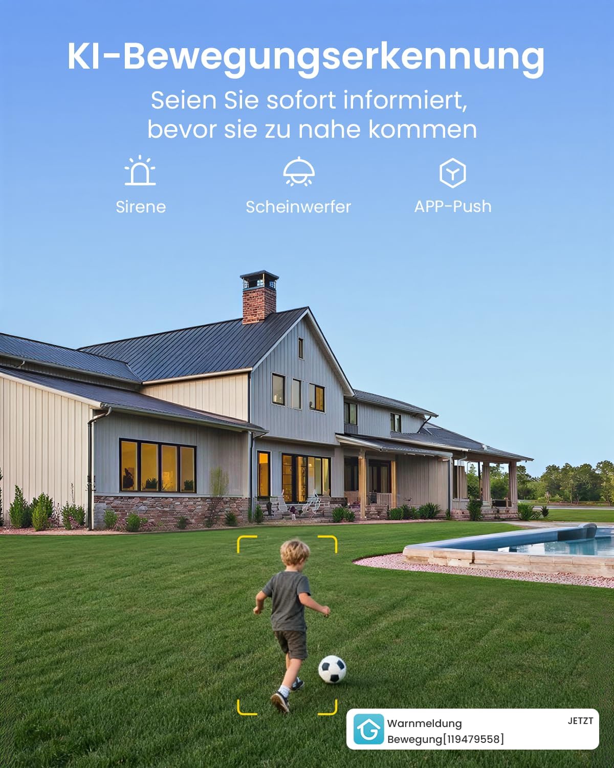 Detalle de ieGeek S7 2K 360° PTZ Überwachungskamera
