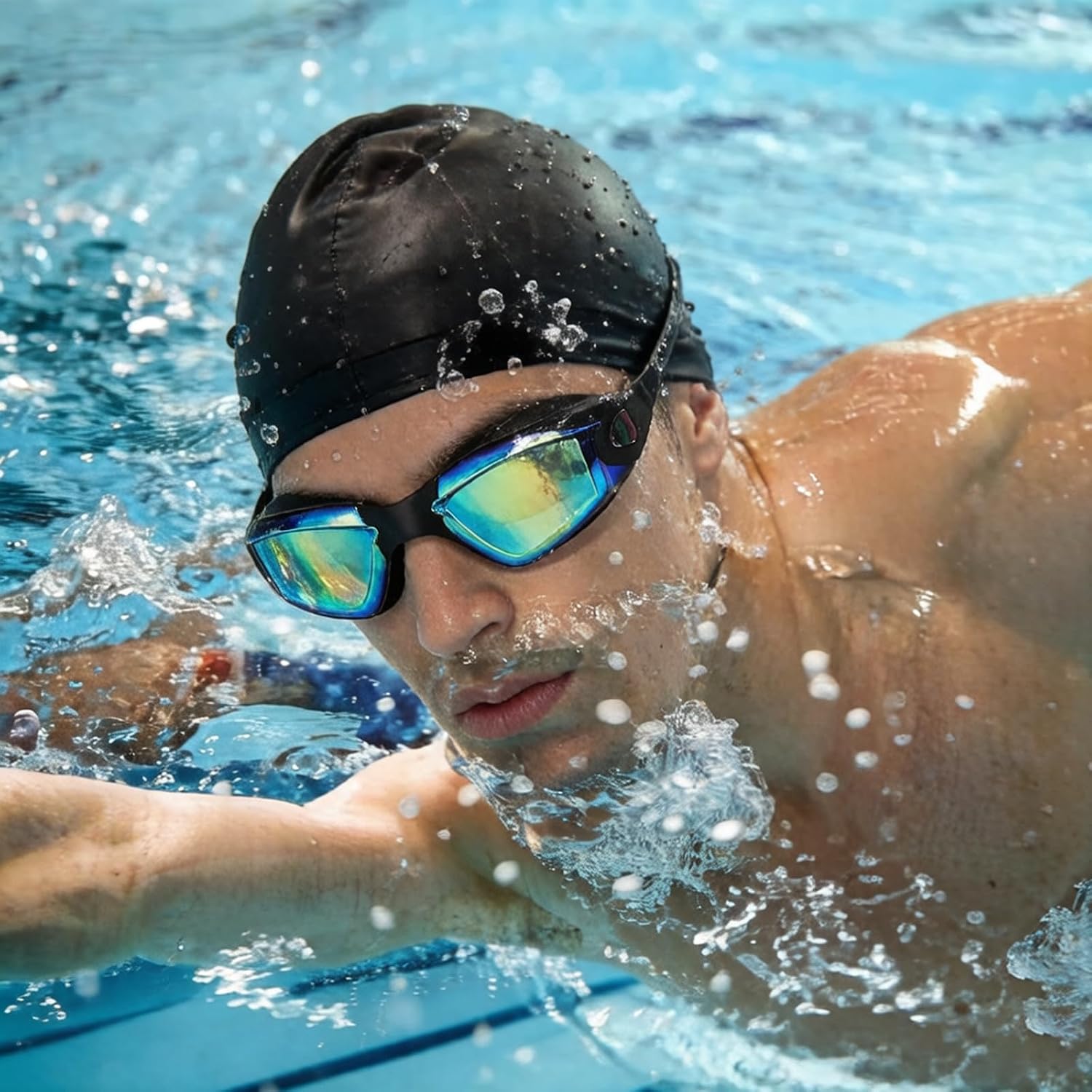 Detalle 1 de Houbobo Swimming Goggles 2 Pack – Anti-Fog, Leak-Proof Goggles for Adults and Teens