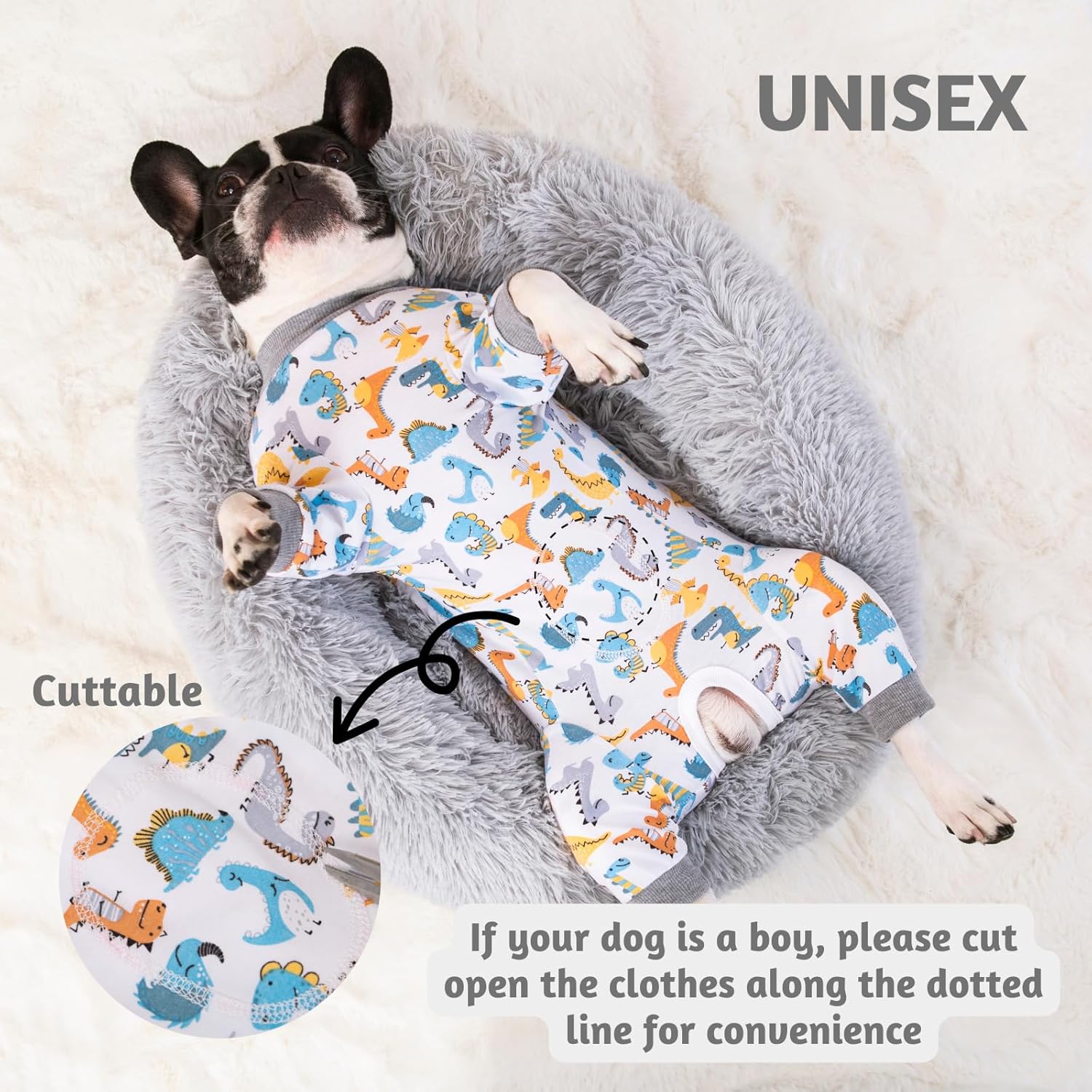 Thumbnail 2 de Dog Surgery Recovery Suit (Unisex) with Anti-Hair, Anti-Licking Onesie for Small/Medium Dogs – XS (Pink Leopard)